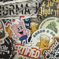 Various Die cut Stickers from bands, breweries and restaurants 